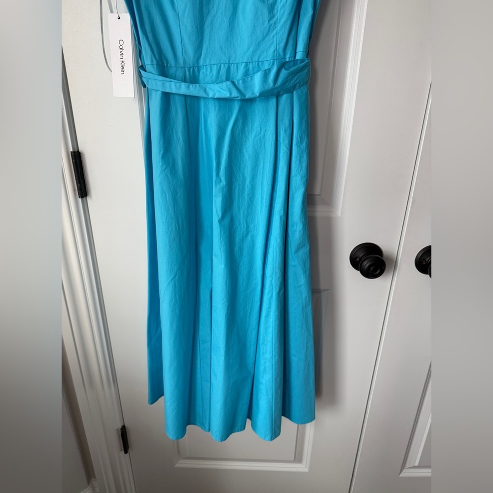 Calvin Klein Turquoise shirt Dress NWT - Picture 7 of 7